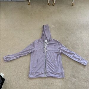 Light Lavender Zip Hoodie with Hood